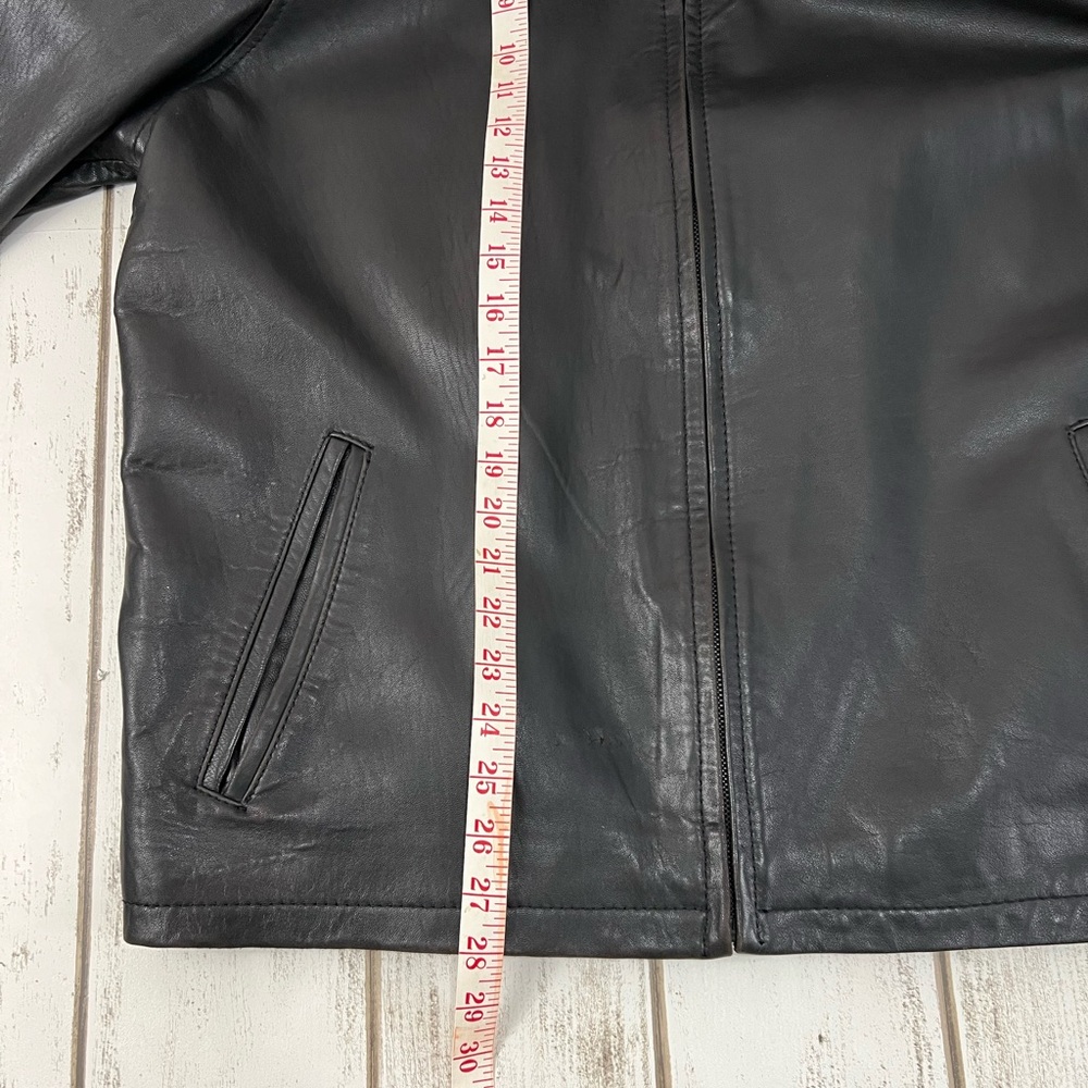Kenneth Cole Reaction Men’s Black Leather Jacket Large - Picture 9 of 10